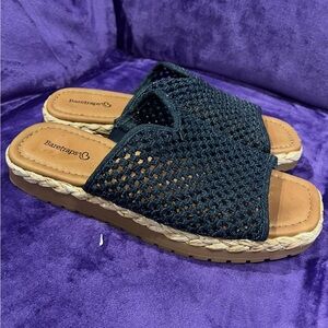 BareTraps Women's Dark Blue Woven Sandals